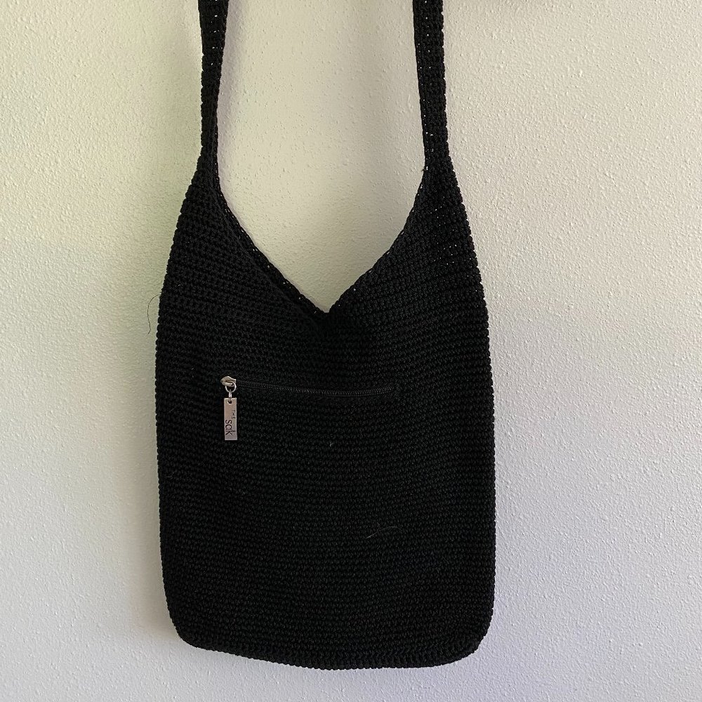 THE SAK Black crochet handbag purse shoulder bag